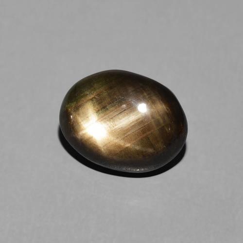 Safira estrela Preto Natural 3.19ct, oval, Opaco