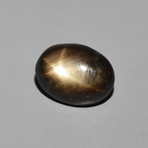 Safira estrela Preto Natural 3.42ct, oval, Opaco