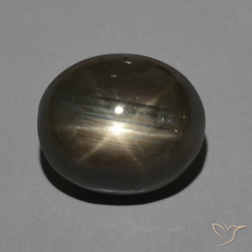 3.95ct Natural Preto Safira estrela, oval, Opaco