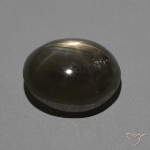 Safira estrela Preto Natural 3.95ct, oval, Opaco