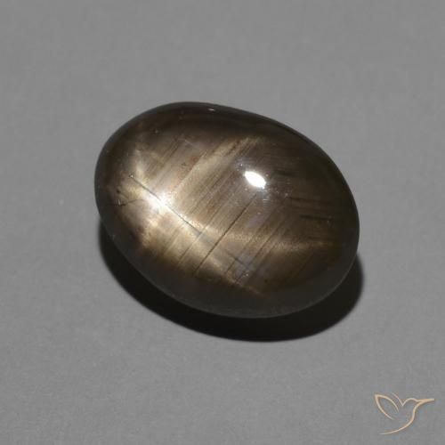 Safira estrela Preto Natural 2.47ct, oval, Opaco