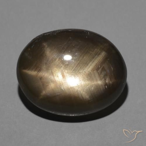 3.70ct Natural Preto Safira estrela, oval, Opaco