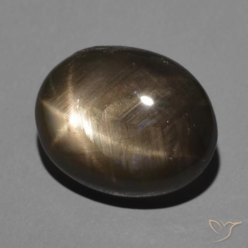Safira estrela Preto Natural 3.70ct, oval, Opaco