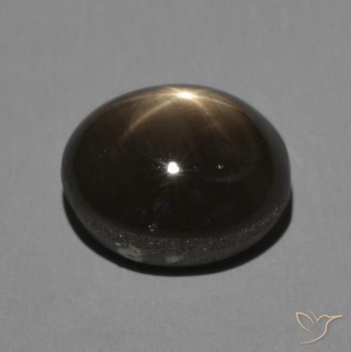 Safira estrela Preto Natural 4.27ct, oval, Opaco