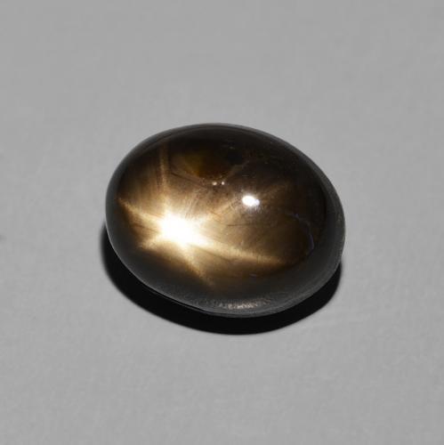 Safira estrela Preto Natural 5.71ct, oval, Opaco