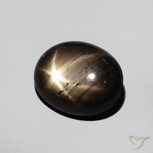 Safira estrela Preto Natural 3.76ct, oval, Opaco