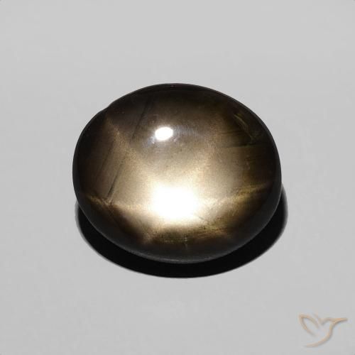3.55ct Natural Preto Safira estrela, oval, Opaco