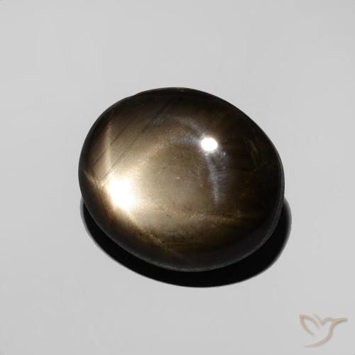 Safira estrela Preto Natural 3.55ct, oval, Opaco