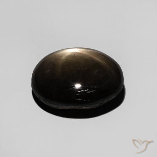 Safira estrela Preto Natural 3.95ct, oval, Opaco