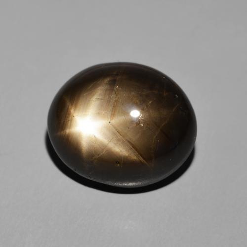 Safira estrela Preto Natural 17.54ct, oval, Opaco