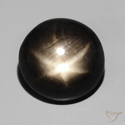 15.48ct Natural Preto Safira estrela, oval, Opaco