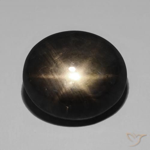 19.98ct Natural Preto Safira estrela, oval, Opaco