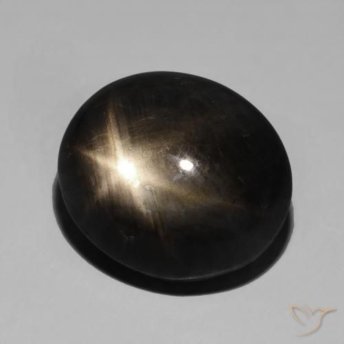 Safira estrela Preto Natural 19.98ct, oval, Opaco