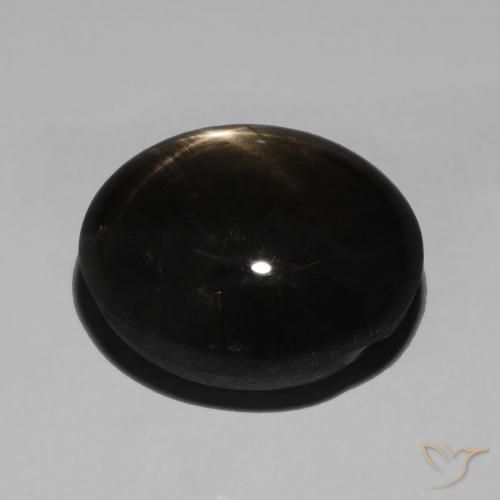 Safira estrela Preto Natural 19.98ct, oval, Opaco