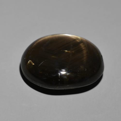 Safira estrela Preto Natural 34.34ct, oval, Opaco