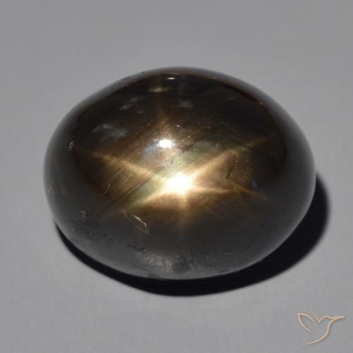 Safira estrela Preto Natural 20.93ct, oval, Opaco
