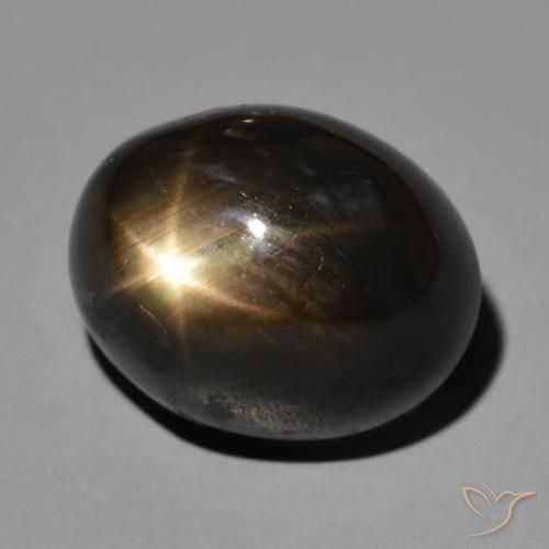 Safira estrela Preto Natural 20.93ct, oval, Opaco
