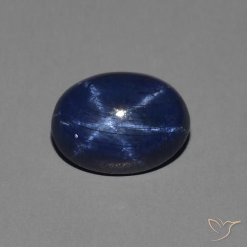 1.38ct Natural Azul profundo Safira estrela, oval, Opaco