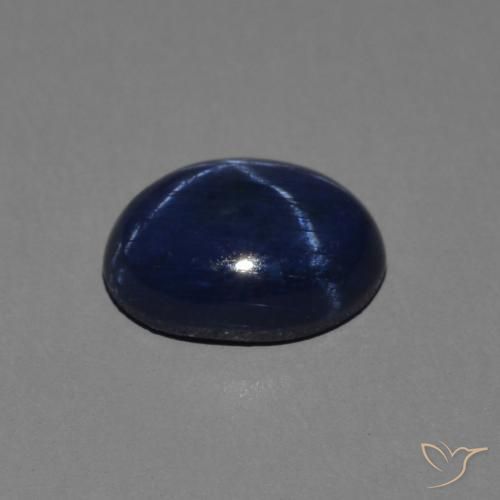 Safira estrela Azul profundo Natural 1.38ct, oval, Opaco