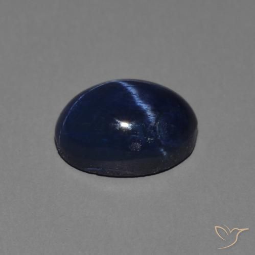 Safira estrela azul real Natural 1.56ct, oval, Opaco