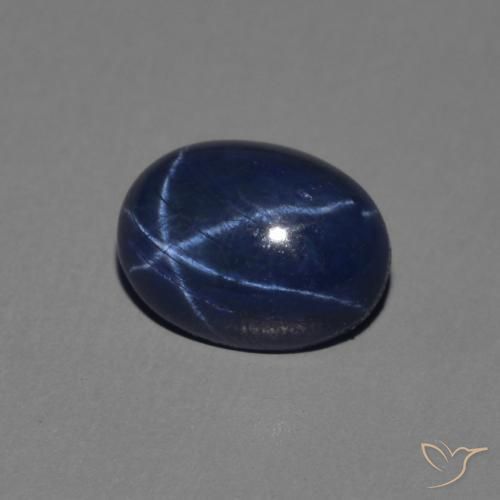 Safira estrela Azul profundo Natural 1.40ct, oval, Opaco