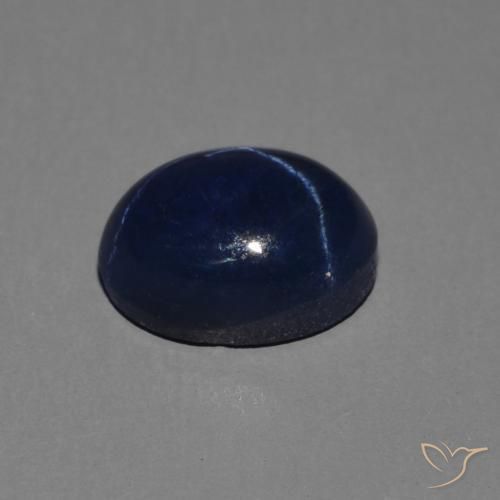Safira estrela Azul profundo Natural 1.65ct, oval, Opaco