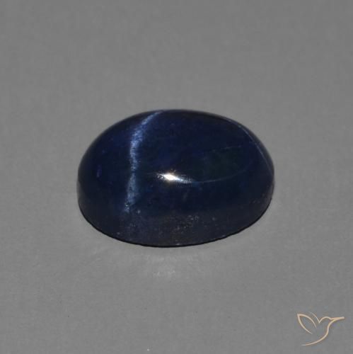 Safira estrela Azul profundo Natural 1.46ct, oval, Opaco