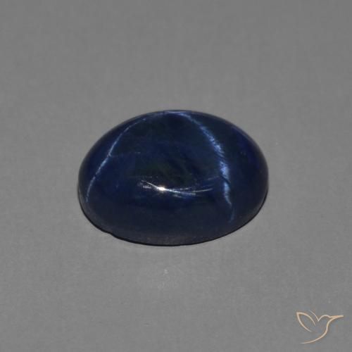 Safira estrela Azul escuro Natural 1.44ct, oval, Opaco