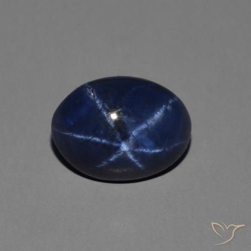 1.48ct Natural Azul profundo Safira estrela, oval, Opaco