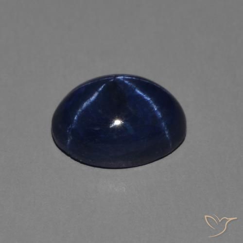 Safira estrela Azul profundo Natural 1.48ct, oval, Opaco