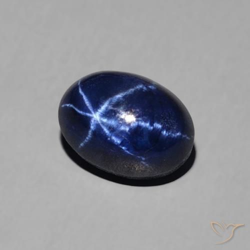 Safira estrela Azul-marinho Natural 1.80ct, oval, Opaco