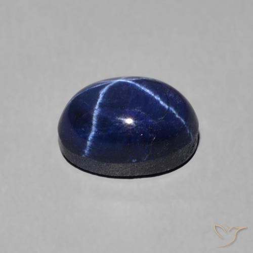 Safira estrela Azul-marinho Natural 1.80ct, oval, Opaco