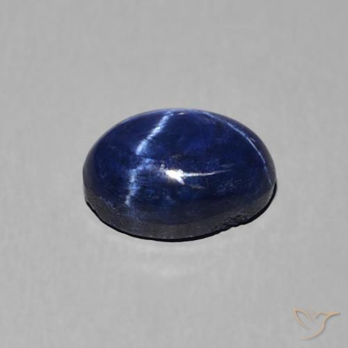 Safira estrela Azul escuro Natural 1.52ct, oval, Opaco