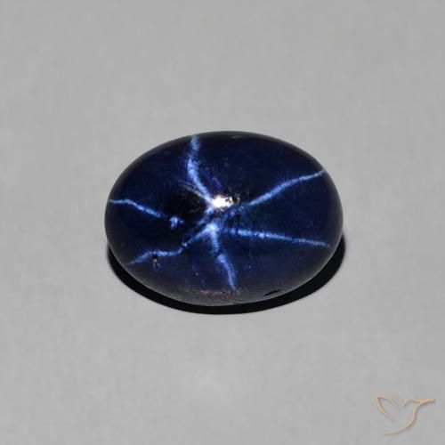 1.36ct Natural Azul-marinho Safira estrela, oval, Opaco