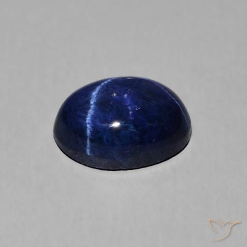 Safira estrela Azul-marinho Natural 1.95ct, oval, Opaco