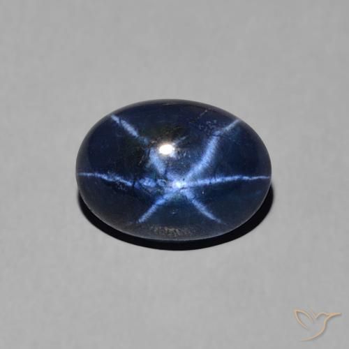 1.57ct Natural Azul escuro Safira estrela, oval, Opaco
