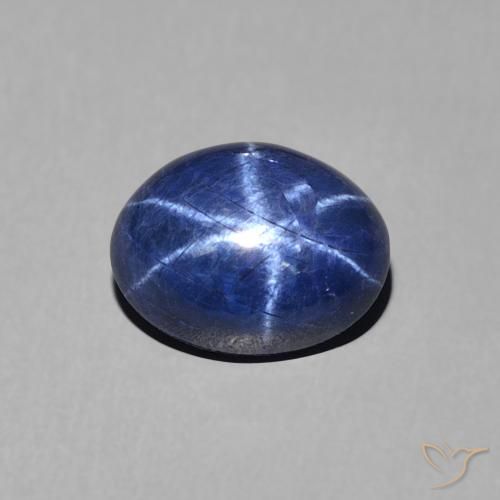 1.89ct Natural Azul profundo Safira estrela, oval, Opaco