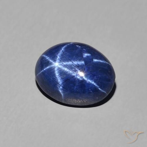 Safira estrela Azul profundo Natural 1.89ct, oval, Opaco