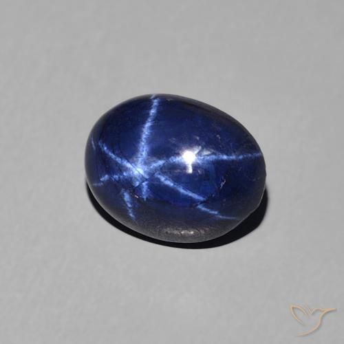 Safira estrela Azul-marinho Natural 1.88ct, oval, Opaco