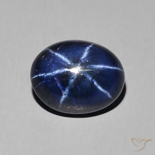 3.46ct Natural Azul profundo Safira estrela, oval, Opaco