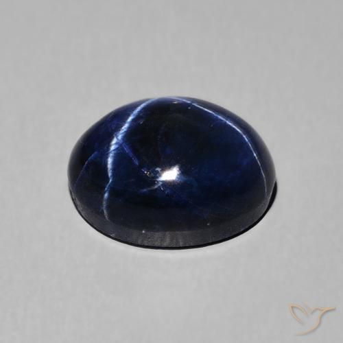 Safira estrela Azul profundo Natural 3.46ct, oval, Opaco