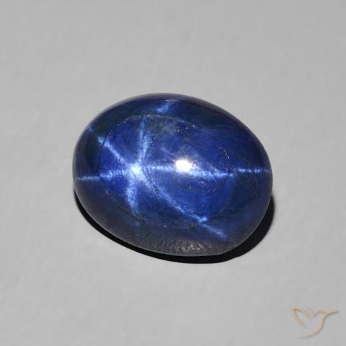 Safira estrela Azul-marinho Natural 2.76ct, oval, Opaco