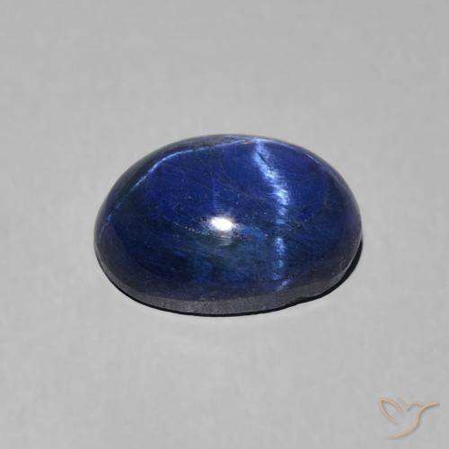 Safira estrela Azul-marinho Natural 2.76ct, oval, Opaco