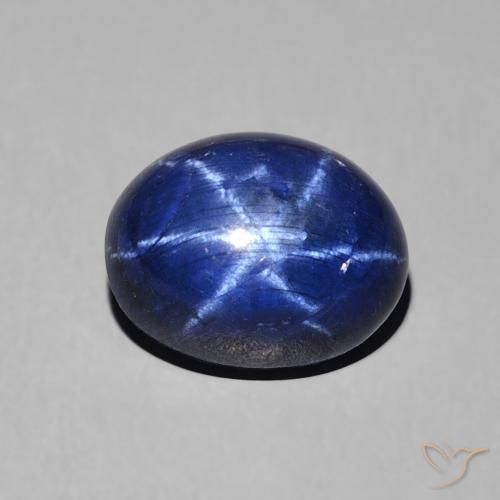 3.65ct Natural Azul profundo Safira estrela, oval, Opaco