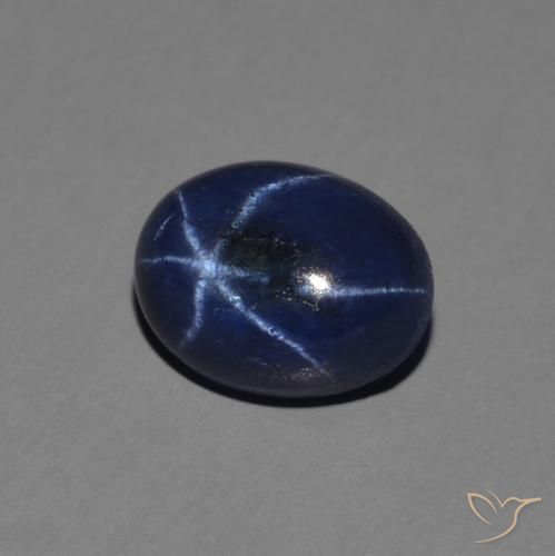 Safira estrela Azul profundo Natural 1.49ct, oval, Opaco