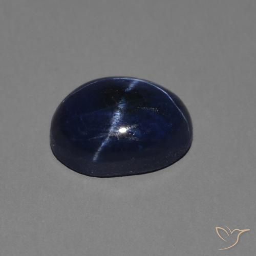 Safira estrela Azul profundo Natural 1.49ct, oval, Opaco