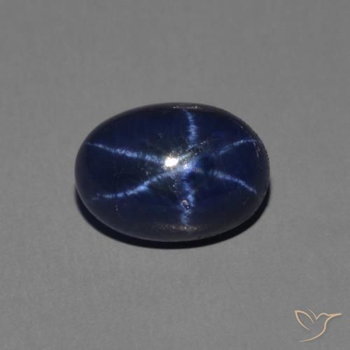 1.76ct Natural Azul profundo Safira estrela, oval, Opaco