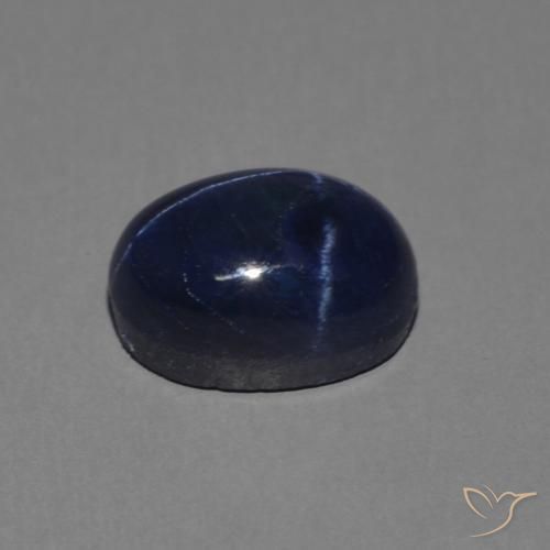 Safira estrela Azul profundo Natural 1.76ct, oval, Opaco