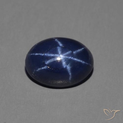 1.52ct Natural Azul profundo Safira estrela, oval, Opaco