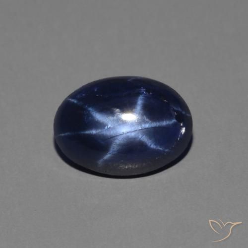 1.39ct Natural Azul profundo Safira estrela, oval, Opaco